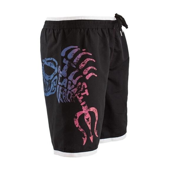 New Just Cavalli Men S / 48 Black Printed Beach Swim Shorts Boardshorts Trunks - Picture 4 of 7